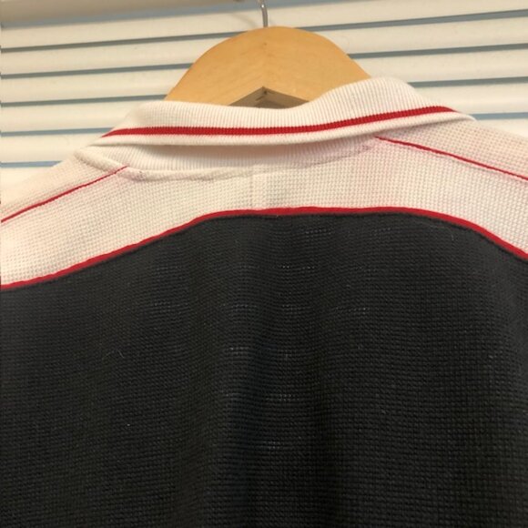 Adidas Vintage Black White Red Polo Shirt Size XXL - Picture 16 of 16